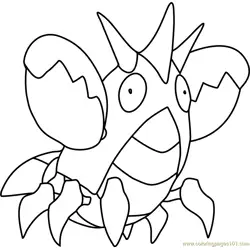 Corphish Pokemon Free Coloring Page for Kids