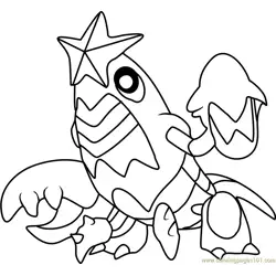 Crawdaunt Pokemon Free Coloring Page for Kids