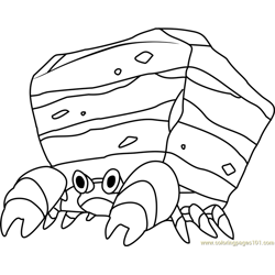 Crustle Pokemon Free Coloring Page for Kids