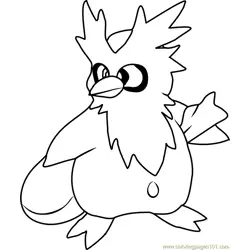 Delibird Pokemon Free Coloring Page for Kids
