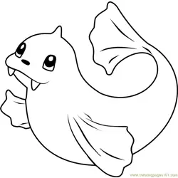 Dewgong Pokemon Free Coloring Page for Kids