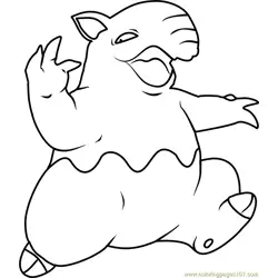 Drowzee Pokemon Free Coloring Page for Kids