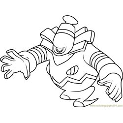 Dusknoir Pokemon Free Coloring Page for Kids