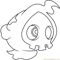 Duskull Pokemon Free Coloring Page for Kids