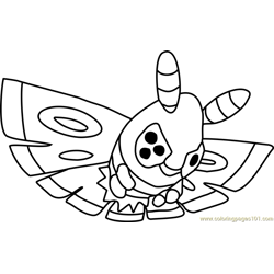 Dustox Pokemon Free Coloring Page for Kids