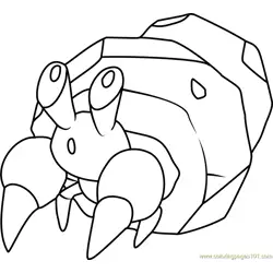 Dwebble Pokemon Free Coloring Page for Kids