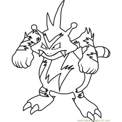 Electabuzz Pokemon Free Coloring Page for Kids