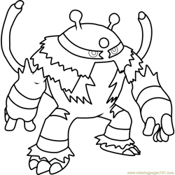 Electivire Pokemon Free Coloring Page for Kids