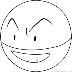 Electrode Pokemon Free Coloring Page for Kids