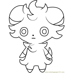 Espurr Pokemon Free Coloring Page for Kids