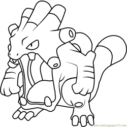 Exploud Pokemon Free Coloring Page for Kids