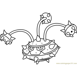 Ferrothorn Pokemon Free Coloring Page for Kids