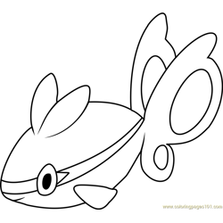Finneon Pokemon Free Coloring Page for Kids