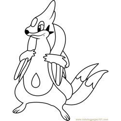 Floatzel Pokemon Free Coloring Page for Kids