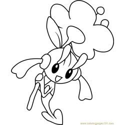 Floette Pokemon Free Coloring Page for Kids