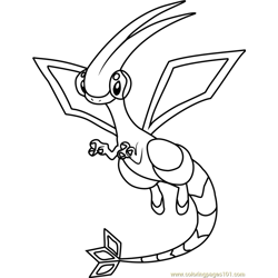 Flygon Pokemon Free Coloring Page for Kids