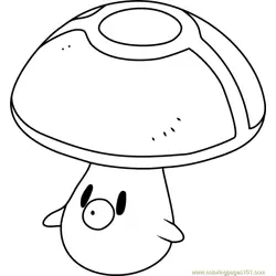Foongus Pokemon Free Coloring Page for Kids