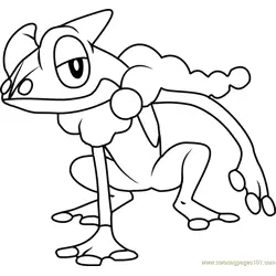 Frogadier Pokemon Free Coloring Page for Kids