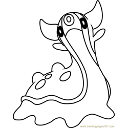 Gastrodon Pokemon Free Coloring Page for Kids