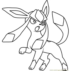 Glaceon Pokemon Free Coloring Page for Kids