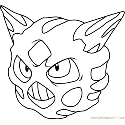 Glalie Pokemon Free Coloring Page for Kids