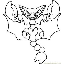 Gliscor Pokemon Free Coloring Page for Kids