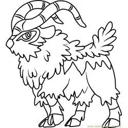 Gogoat Pokemon Free Coloring Page for Kids