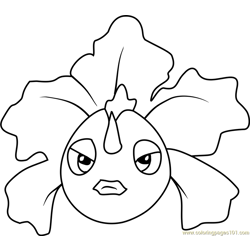 Goldeen Pokemon Free Coloring Page for Kids