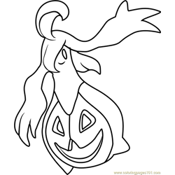 Gourgeist Pokemon Free Coloring Page for Kids