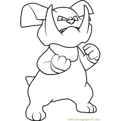 Granbull Pokemon Free Coloring Page for Kids