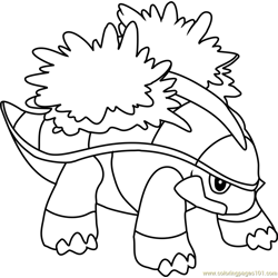 Grotle Pokemon Free Coloring Page for Kids