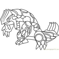 Groudon Pokemon Free Coloring Page for Kids