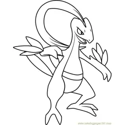 Grovyle Pokemon Free Coloring Page for Kids