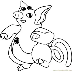 Grumpig Pokemon Free Coloring Page for Kids