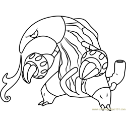 Heatmor Pokemon Free Coloring Page for Kids