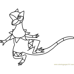 Heliolisk Pokemon Free Coloring Page for Kids