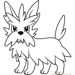 Herdier Pokemon Free Coloring Page for Kids