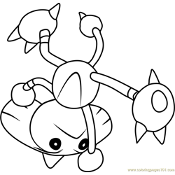 Hitmontop Pokemon Free Coloring Page for Kids