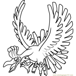 Ho-Oh Pokemon Free Coloring Page for Kids