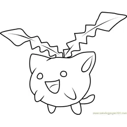 Hoppip Pokemon Free Coloring Page for Kids