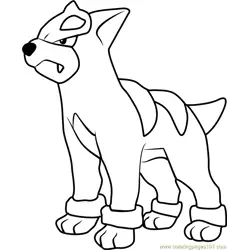 Houndour Pokemon Free Coloring Page for Kids