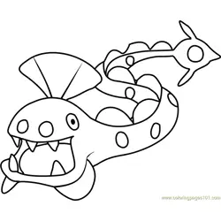 Huntail Pokemon Free Coloring Page for Kids