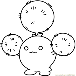 Jumpluff Pokemon Free Coloring Page for Kids
