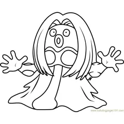 Jynx Pokemon Free Coloring Page for Kids