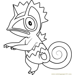 Kecleon Pokemon Free Coloring Page for Kids