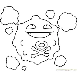 Koffing Pokemon Free Coloring Page for Kids