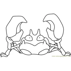 Krabby Pokemon Free Coloring Page for Kids