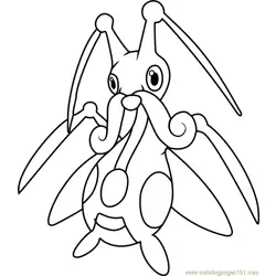 Kricketune Pokemon Free Coloring Page for Kids