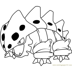 Lairon Pokemon Free Coloring Page for Kids