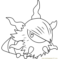 Larvesta Pokemon Free Coloring Page for Kids